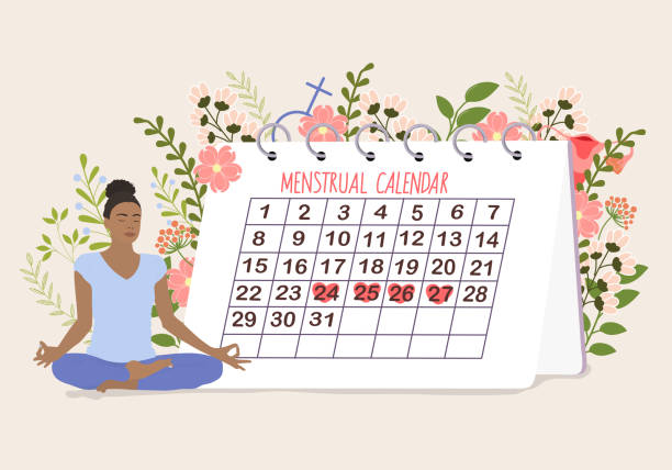ilustrações de stock, clip art, desenhos animados e ícones de feminine hygiene. menstrual calendar concept - appointment reminder doctor calendar