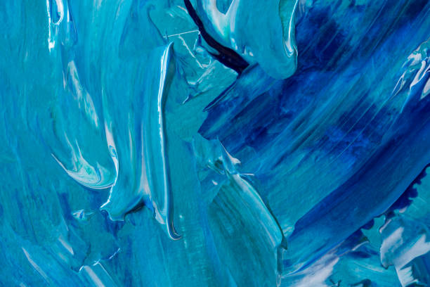istock Abstract ocean art background. Summer marine design with acrylic paints. 1327412738