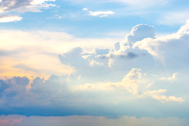 istock Beautiful view of natural sunset cloudy sky background 1327415310
