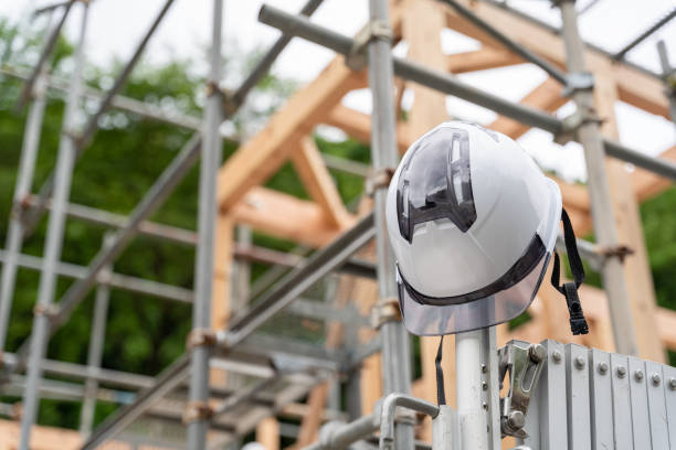 Construction site for a new single-family home