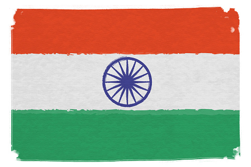 A horizontal background of tricolour flag in three bands in saffron, white and green colors. A peaceful patriotic theme faded wallpaper. Apt for use for greeting cards, posters and backdrops for national festivals of India like Republic Day and Independence Day.