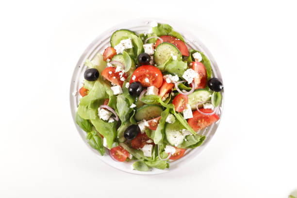 istock vegetable salad with cucumber,  tomato and olive 1327422284