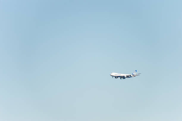 Nippon Cargo Boeing 747 Landing in International Narita Airport, Japan. Narita, Japan - January 25, 2017: Nippon Cargo Boeing 747 Landing in International Narita Airport, Japan. nippon cargo airlines photos stock pictures, royalty-free photos & images