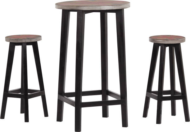 istock Set of stools and table over isolated white background 1327425267