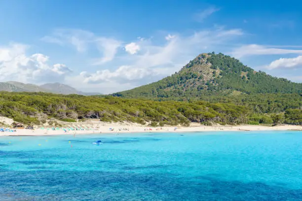 Landscape with Cala Agulla and beautiful coast at Cala Ratjada of Mallorca, Spain