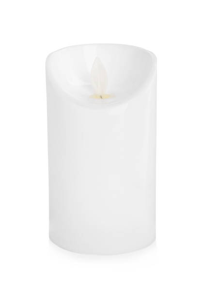 istock Decorative flameless LED candle isolated on white 1327425993