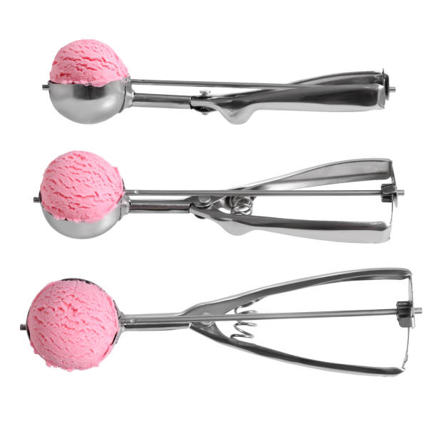 istock Ice cream scoop isolated on white background 1327428182