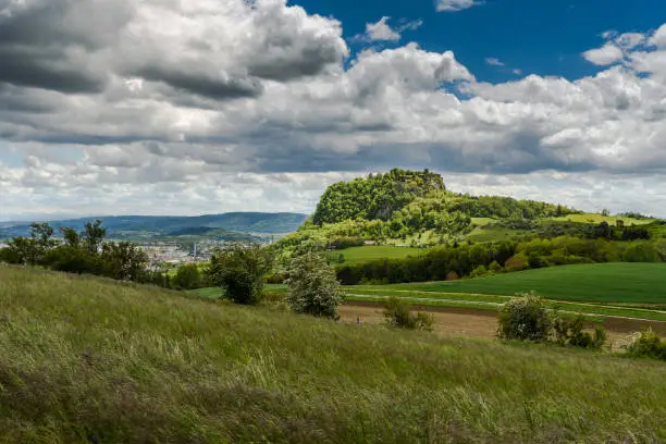 The Hohentwiel is an extinct volcano in the Hegau region near the town of Singen in Southern Germany.