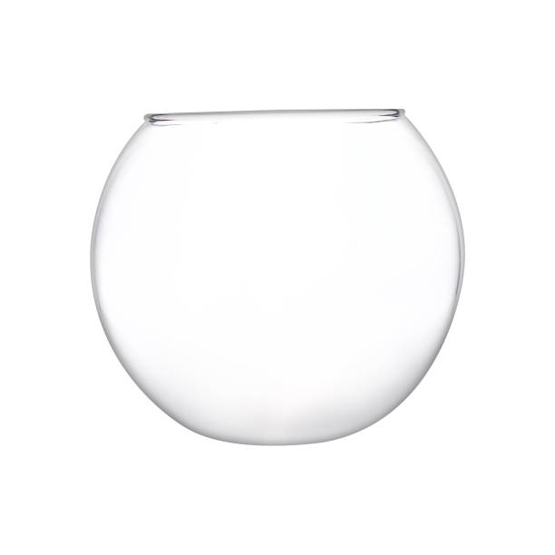 istock Empty aquarium, fish bowl isolated on white background with copy space 1327429242