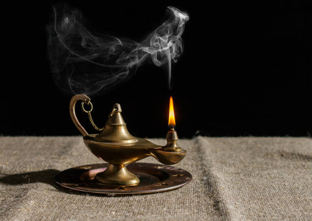 istock burning magic lamp of aladdin 1327429245