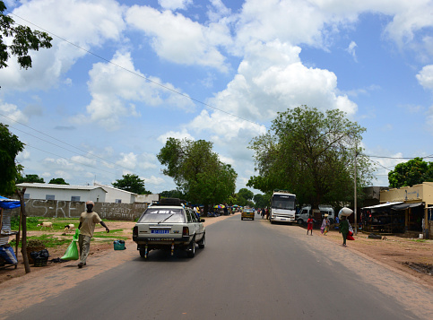 Karang, Foundiougne department, Fatick region, Senegal: National Road 5 (N5), leading to the Gambian border, main access and commercial road for Banjul.