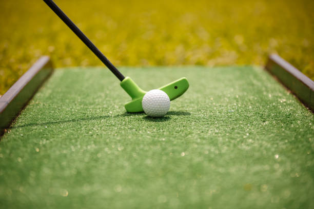 istock Mini golf on a sunny day. A game for aristocrats. 1327442622