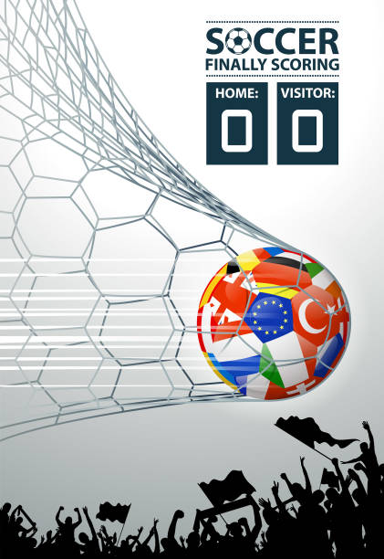 drawing of vector soccer final competition. Created by illustrator cs6. This file of transparent.