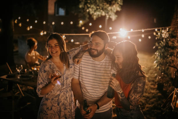 istock Friends on party in back yard 1327446807