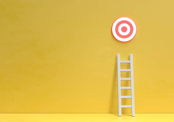 istock Ladder achievement concept. 3d render illustration 1327448059