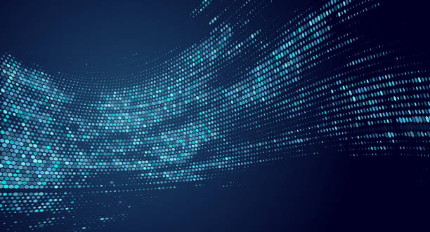 latar belakang jaringan blockchain heksagonal abstrak - keuangan ilustrasi stok