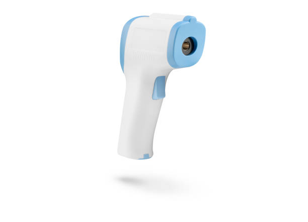 istock Digital non contact wireless infrared thermometer  isolated on white background front view 1327451424