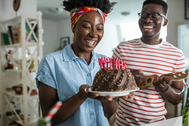 istock Birthday surprise and celebration at home 1327453837