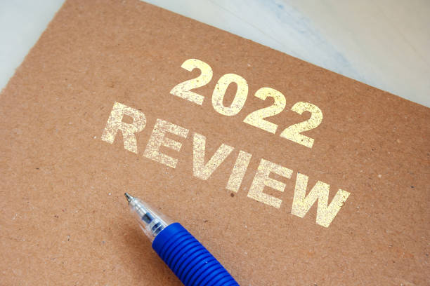 istock 2022 REVIEW message. New Year concept. Future concept 1327453909