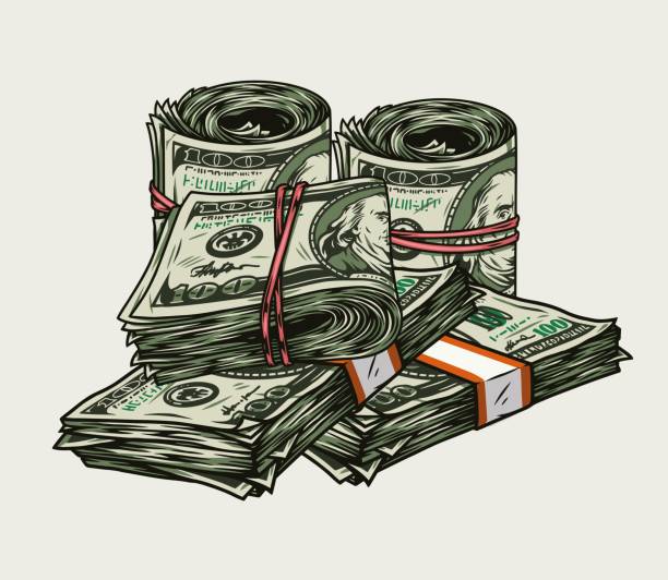 istock Money pile colorful vintage concept 1327461993