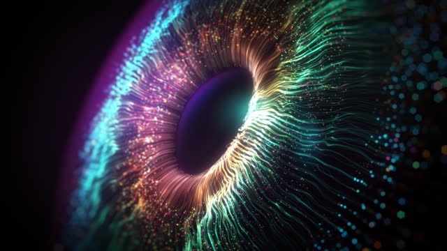 Digital Futuristic Eye Connections, Internet Network Concept