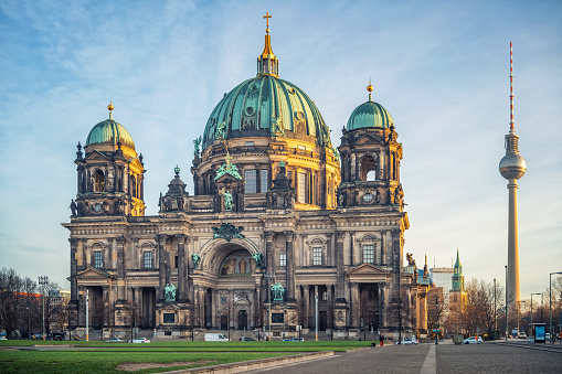 Berlin Cathedral aka Berliner Dom at sunset