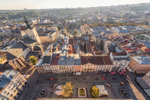 istock Lviv Cityscape and Sunset. Ukraine 1327475119