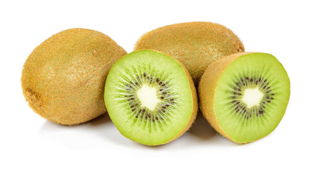 istock Kiwi fruits on white background 1327475748