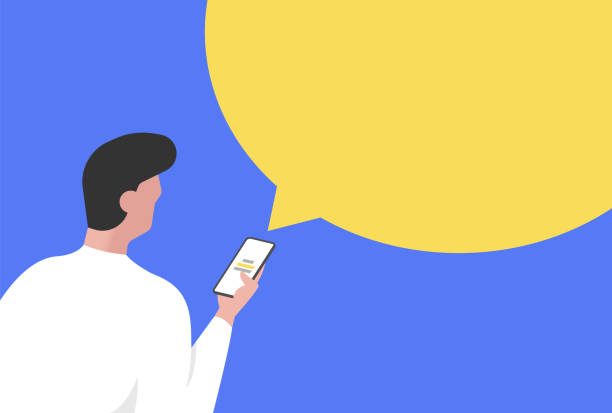 Message Man Design 14,900+ Man Texting Stock Illustrations, Royalty-Free Vector Graphics ...