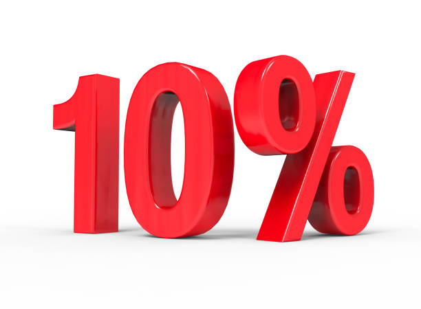 istock Financial 3D Illustration image - 10 percentage 1327485552