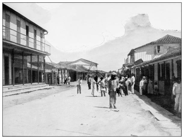 istock Antique black and white photograph: Batabano, Cuba 1327486825
