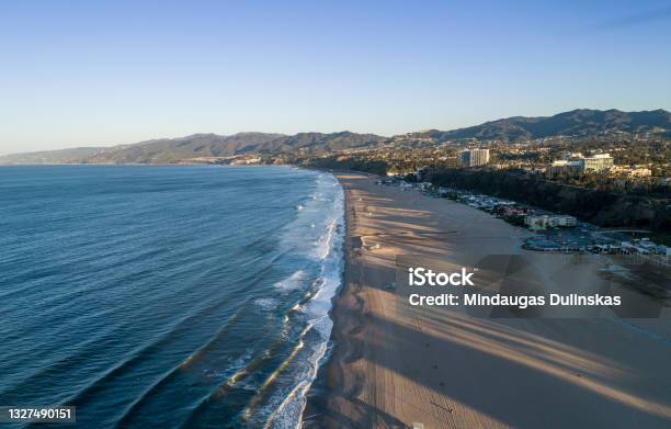 Sunrise Time In Santa Monica Los Angeles California Stock Photo - Download Image Now