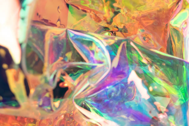 istock Defocused iridescent holographic background. Blurred colorful texture. 1327493058