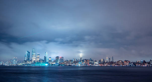 istock Time clouds over the New York city 1327496247