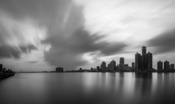 istock Detroit, Michigan - Skyline at Dusk 1327504208