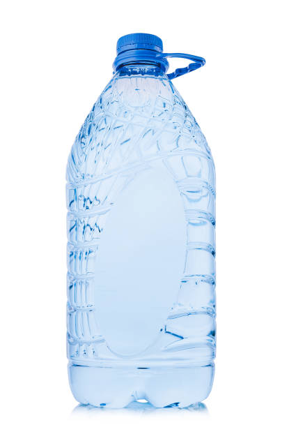 白い背景に分離された精製水のためのプラスチック5リットルのボトル - purified water bottle water drink ストックフォトと画像