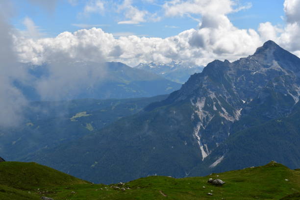 istock Beautiful landscape in Stubai valley with mountains 1327521173