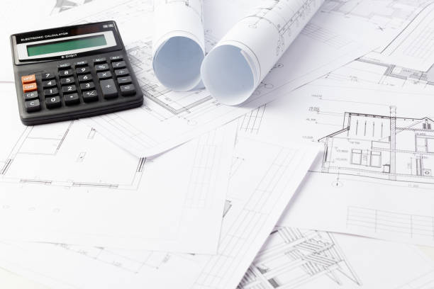 istock Cost of construction, house design, civil construction 1327525203