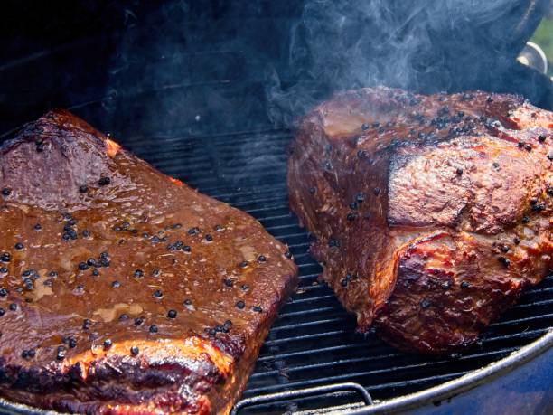 istock Beef brisket in the smoker 1327525905