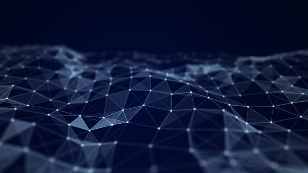 istock Abstract wave background with dots and lines moving in space. Technology illustration. Futuristic modern dynamic wave. 3d rendering. 1327526619