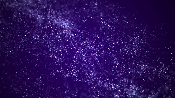 istock Digital background with moving glowing particles. Futuristic hi-tech illustration. Concept of data transfer in cyberspace. Big data visualization. 3d rendering. 1327527197