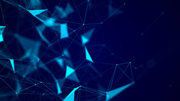 istock Abstract background with moving dots and lines. Network connection structure. Futuristic illustration. Digital technology design. 3d rendering. 1327527439