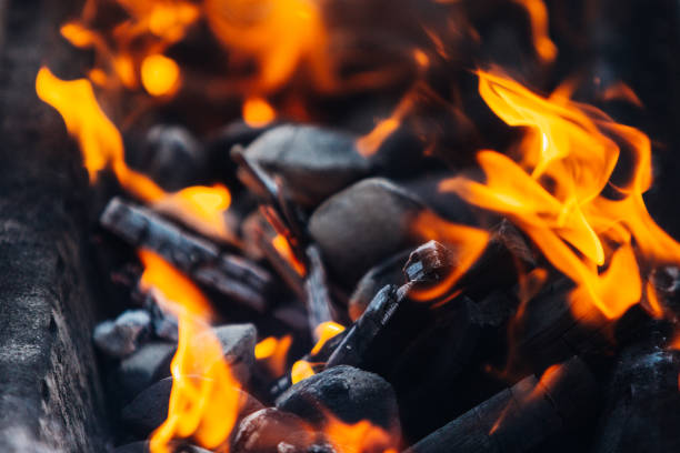 istock Firewood is driven in the grill 1327528103