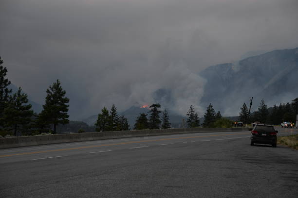 Lytton British Columbia Wildfire Scenes stock photo