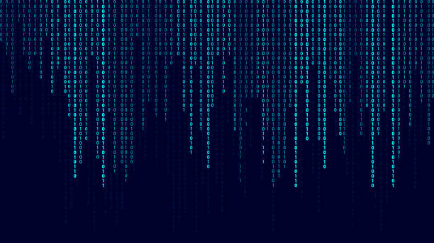 Blue Matrix Code Wallpaper