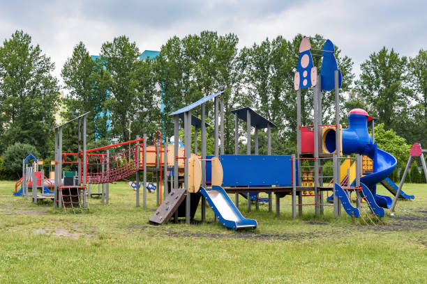 istock Empty outdoor children playground 1327541273