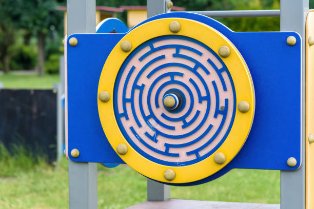 istock Maze game on a playground 1327541289