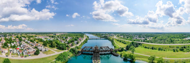 istock Abandoned railroad bridge over the old Welland Canal 1327551090