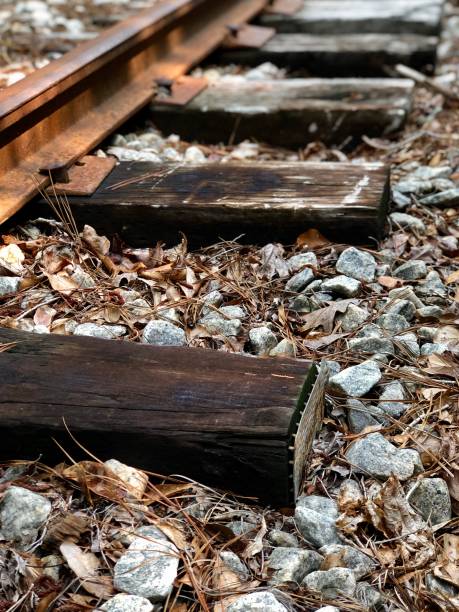 istock Closeup railroad cross ties 1327551391