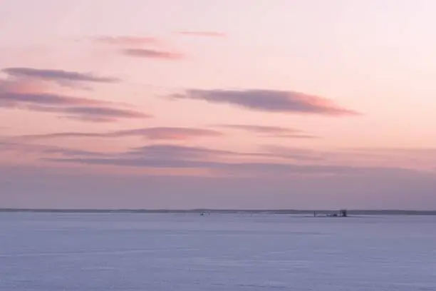 This is a winter sunset scenery at Notsuke peninsula in Hokkaido prefecture, Japan.
Notsuke peninsula is well known as a tourist destination in this prefecture, especially summer season.
But of course, winter season is also beautiful.